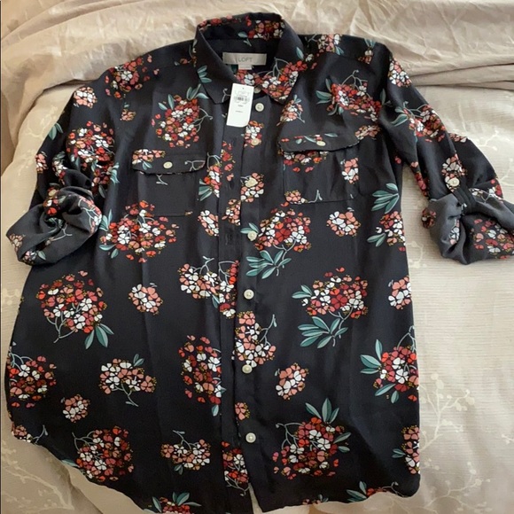 loft floral blouse